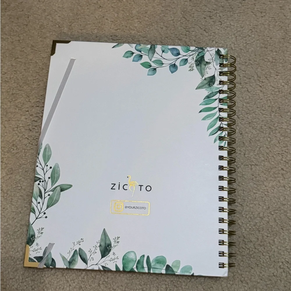 Elegant Gold and Green Wedding Planner
